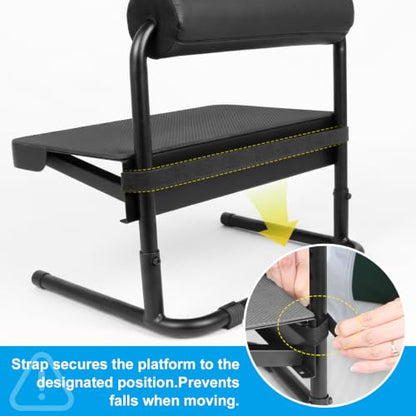 Adjustable Foot Rest Under Desk Footrest Leg Rest 6 Height Positions for Desk, Office Gaming Chairs Ergonomic with Relief Platform for Standing Desks
