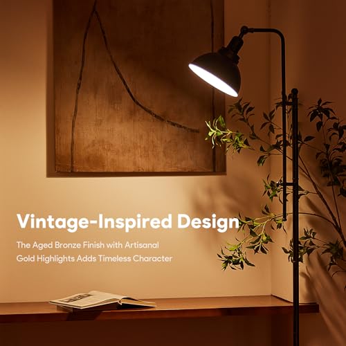 VONLUCE Industrial Floor Lamp 65", Adjustable Standing Lamp for Living Room - color: Aged Bronze