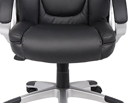 Boss Black No Tools Required Executive Leather Chair
