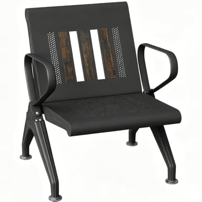 wonline Waiting Room Chair with Arms Steel Frame Reception Guest Chair - size: 1 Seat