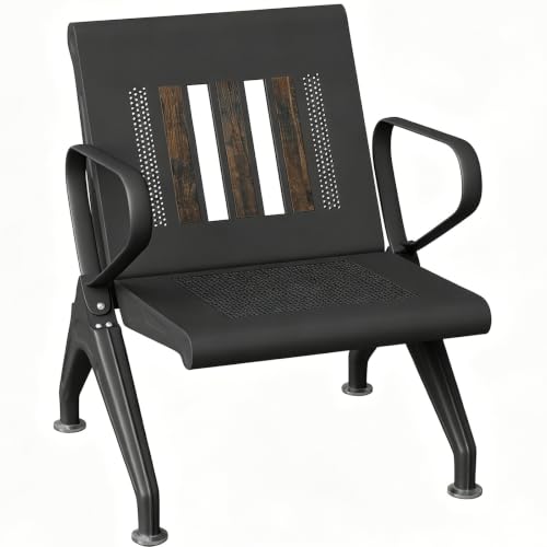 wonline Waiting Room Chair with Arms Steel Frame Reception Guest Chair - size: 1 Seat