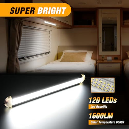 Nilight LED Interior Light Bar 8PCS 12 Inch Strip Lights - color: White Interior Lights-12" 8PCS
