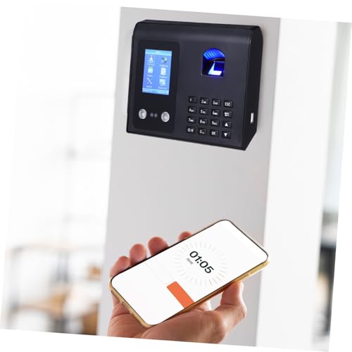 NUOBESTY 1Pc Face Recognition Clock Dual Recognition Attendance Machine with Fingerprint Reader for Office Small Business Supports Faces Fingerprints High Performance