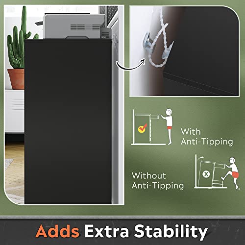 DEVAISE 7-Drawer Office File Cabinets, Mobile Craft Storage Cabinet, Black - color: Black, size: 15.7"D x 18.7"W x 34.5"H