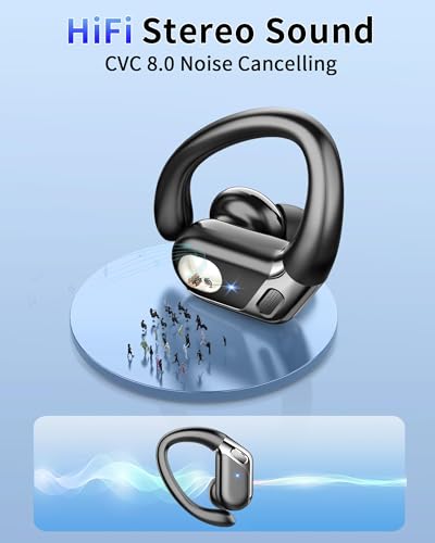 Wireless Earbuds, 2026 Bluetooth 5.4 Headphones, ENC Noise Canceling Mic - color: DarkSlateGrey