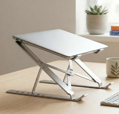 16 Inches Aluminum Alloy Laptop Stand with Fan, Height Increasing Heat Dissipation Computer Stand, Multi-Angle Adjustment