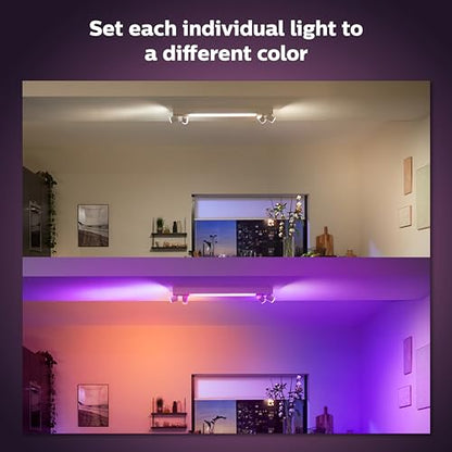 Philips Hue White and Color Ambiance Centris Smart LED Ceiling Light - Includes (1) Color Changing Light Fixture in White with 4 Individually Adjustable Spotlights - Works with Voice - style: 4 Spotlights