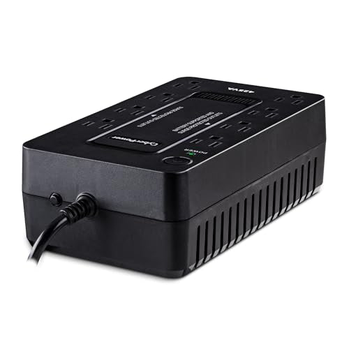 CyberPower ST425 Standby UPS Battery Backup and Surge Protector | 425VA/260W, 8 Outlets, Compact, UL Certified - size: 425VA, style: Compact
