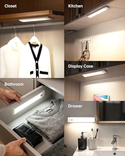 Pak 8 Inch LED Motion Sensor Under Cabinet Closet Light 5 Pack Rechargeable