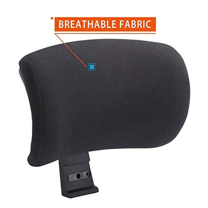 CLATINA Adjustable Height Upholstered Headrest for 247 Series Ergonomic High Swivel Executive Chair (Black) - color: Black