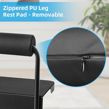 Adjustable Foot Rest Under Desk Footrest Leg Rest 6 Height Positions for Desk, Office Gaming Chairs Ergonomic with Relief Platform for Standing Desks