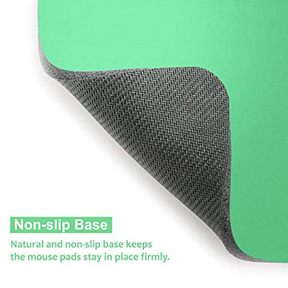 Audimi Small Mouse Pad 6 x 8 Inch, Mini Mouse Pad Thick for Laptop Wireless Mouse Home Office Travel, Portable & Washable (Green) - color: Green