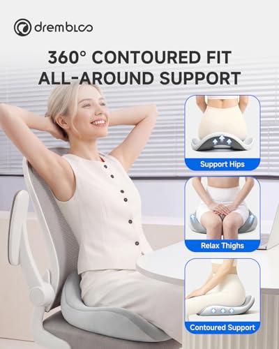 Extra Large Seat Cushion, Premium Memory Foam Office Chair Cushions for Long Sitting Sciatica & Tailbone & Back Pain Relief, Ergonomic Pressure Relief Seat Cushions for Car, Desk Chair - size: X-Large