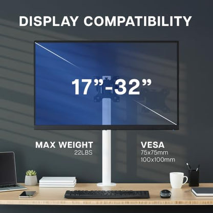 VIVO Black Pole Bracket Monitor Mount for 17-32 in Screen, MOUNT-POLE01