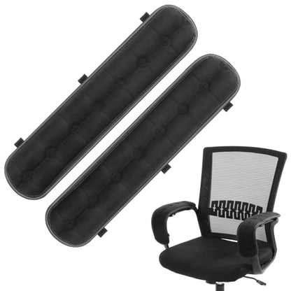 SEWACC 1 Pair Office Chair Armrest Pads, Elastic Arm Rest Covers for Desk Chair, 17.71 x 3.93 Inch - color: Black