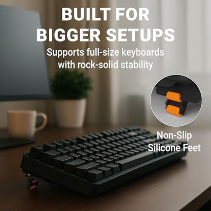 GPG2 ESC Flip PRO Keyboard Stand for Desk (3rd Gen) – Extendable Width, 4 Adjustable Angles, Attaches to Your Keyboard – Compatible with Apple Magic Keyboard, Logitech & Full-Size Flat-Back Models