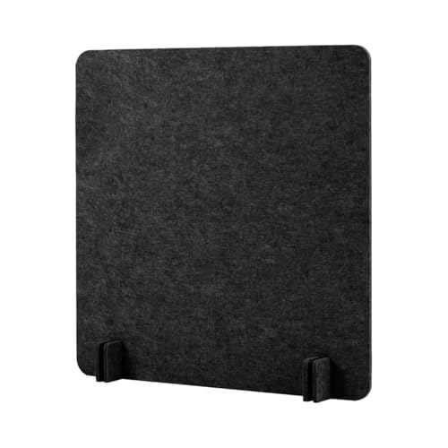 Acoustic Desk Divider Stand Up Privacy Partition Soundproof Felt Screen Lightweight Design Suitable for, Square Black - color: Square Black