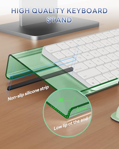 Laborio Computer Keyboard Wrist Rest, Keyboard Riser Stand for Desktop - color: Green