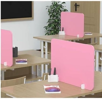 Desk - 2 Pack, Noise and Visual Disturbance Reduction, Partition Divider (Pink, 50x40CM) Perfect for Home Office Study Space. - color: Pink, size: 50X40CM