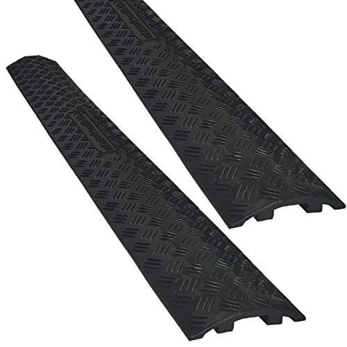 Electriduct Drop Trak Cable & Hose Protector Cord Cover - Small - Black - 2 Pack - color: Black, size: S (Small) - 2 Pack