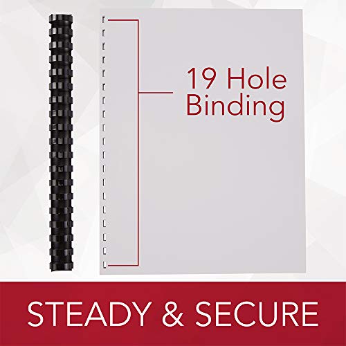 GBC Binding Spines / Spirals / Coils, 5/8" Diameter, 130 Sheet Capacity, CombBind, Black, 100 Pack (4000092) - size: 100 Pack, style: 5/8" Diameter/130 Sheet Capacity