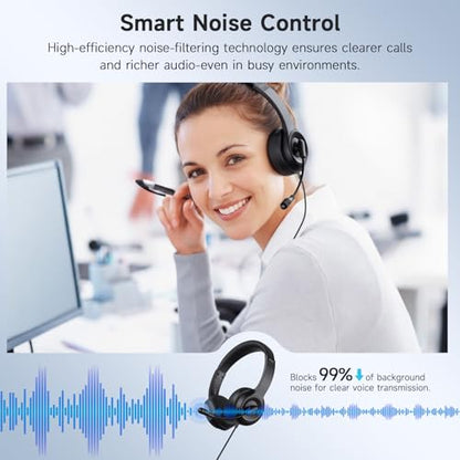 AOC USB Headset with Microphone for PC