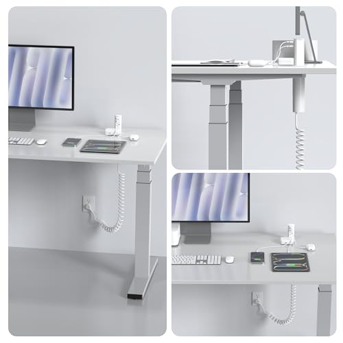 Pop Up Outlet for Countertop,Recessed Power Strip Table Outlet,Power Grommet in Drawer Outlet,Furniture Flush Mount for Desktop,20W USB C (White, 6.5FT)
