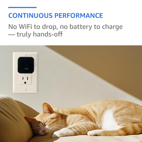 ALPHA TECH Indoor Camera with 160° Wide Angle, Plug in Offline Camera, No WiFi or App, Local SD Storage for Home Use