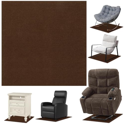 Recliner Pads for Hardwood Floors, 35" X 35" Non Slip Recliner Grippers, Furniture Pads Hardwood Floor Protectors for Furniture, Fits Recliners, Office Chair, Swivel Chairs, Brown - color: Coffee, size: 35"x35"