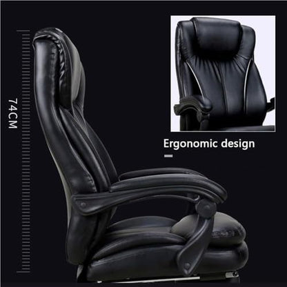 Ergonomic Executive Office Chair with Footrest and Degree Tilt Modern High Back Boss Desk Chair Comfortable Swivel Seating for Study Room and Home Office(Brown) - color: Brown