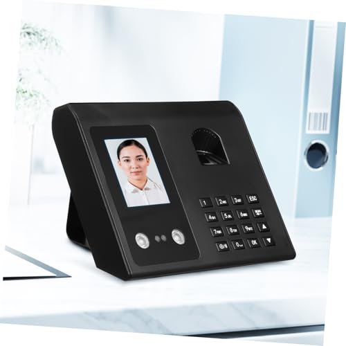 NUOBESTY 1Pc Face Recognition Clock Dual Recognition Attendance Machine with Fingerprint Reader for Office Small Business Supports Faces Fingerprints High Performance