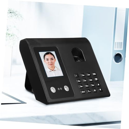 NUOBESTY 1Pc Face Recognition Clock Dual Recognition Attendance Machine with Fingerprint Reader for Office Small Business Supports Faces Fingerprints High Performance