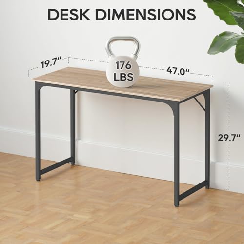 BestOffice Computer Desk,Home Office Desk, Modern Simple Style for Home Office Study Writing (Nature, 47 Inch) - color: Nature, size: 47 Inch