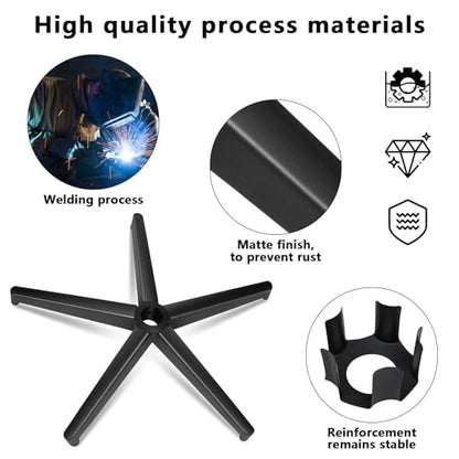Omyoffice Office Chair Replacement Base, 28" Heavy Duty 2200LBS, Metal - color: Black