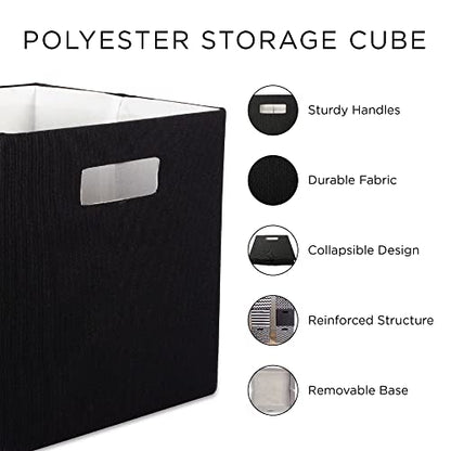DII Collapsible Polyester Storage Cube, Solid, Lightweight and Durable, Small Square, 11x11x11, Honey Gold - color: Honey Gold, size: Small Square, 11x11x11"