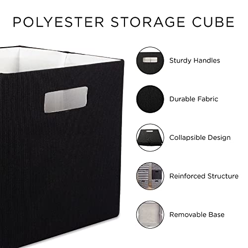 DII Collapsible Polyester Storage Cube, Solid, Lightweight and Durable, Small Square, 11x11x11, Barn Red - color: Barn Red, size: Small Square, 11x11x11"