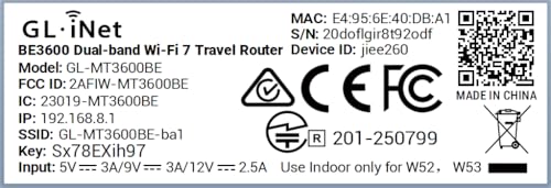 GL.iNet GL-MT3600BE Beryl 7 Dual-Band Wi-Fi 7 Travel Router | Dual-Band Wi-Fi 7 688 plus 2882 Mbps, Dual 2.5G ports, USB 3.0, WireGuard 1100 Mbps, OpenWrt 21.02, WPA3, AdGuard Home, 205g
