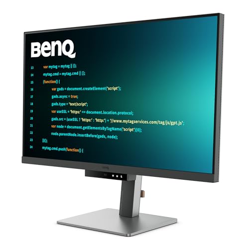 BenQ RD320U 32” 4K 3840x2160 Programming Monitor with 2000:1 Contrast Ratio, Nano Matte Panel, Backlight, 90W USB-C, Coding Modes, Night Hours Protection, Ergonomic Design, and Eye-Care Technology | Nano Matte Panel, Eye-Care, Coding Modes, MoonHalo Backl