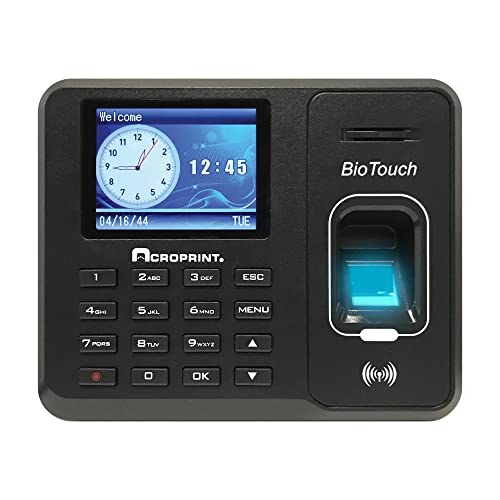 Acroprint BioTouch Self-Contained Automatic Biometric Fingerprint/Proximity Time Clock (KM200)