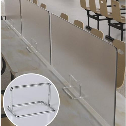 Freestanding Desk Privacy Divider, Clear Desktop Plastic Panel, Clamp On Acrylic Divider Sneeze Guard Partition Shield for Offices, Schools(40X30CM) - size: 40X30CM