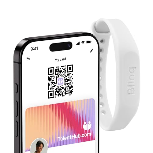 Blinq NFC Digital Business Card - Wristband - Tap to Share (White) - color: White