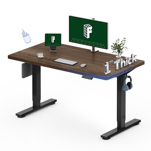 FLEXISPOT 48"x24" Electric Standing Desk, Black Walnut - color: Black Walnut, size: 48x24"