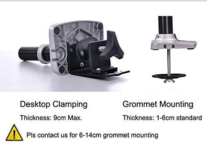 XSJ8013C Aluminum Alloy Ultra Long Arm LED LCD Monitor Holder Table Clamping Full Motion Monitor Mount Support (Black) - color: Black
