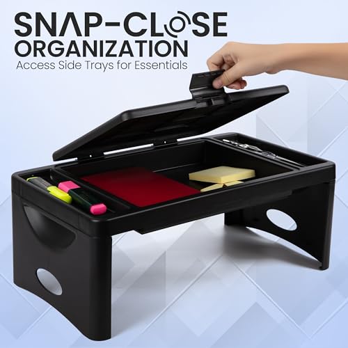 Loddie Doddie Lap Desk, Folding Desk, Bed Table, Black, 9.75"x12" - color: Black