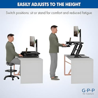 40 Inch Standing Desk Converter, Adjustable Height - size: 40"