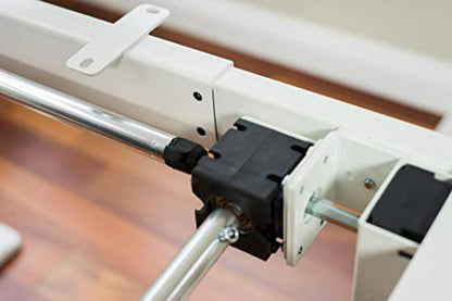 Height Adjustable Ergonomic Workstation Crank Desk Frame, Tabletop Not Included, 48.56 Inch Max, White - color: White
