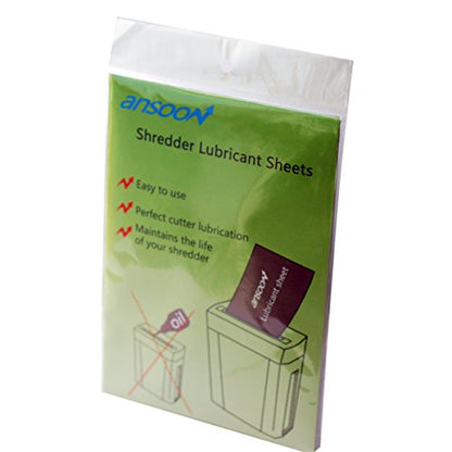 12Pcs Paper Shredder Lubricant Oil Sheets for Heavy Duty Microcut Shredders | Shredder Sharpening & Cleaning Sheets, Reduce Jams and Static – Used for Paper Shredders for Home and Office - size: 12PCS