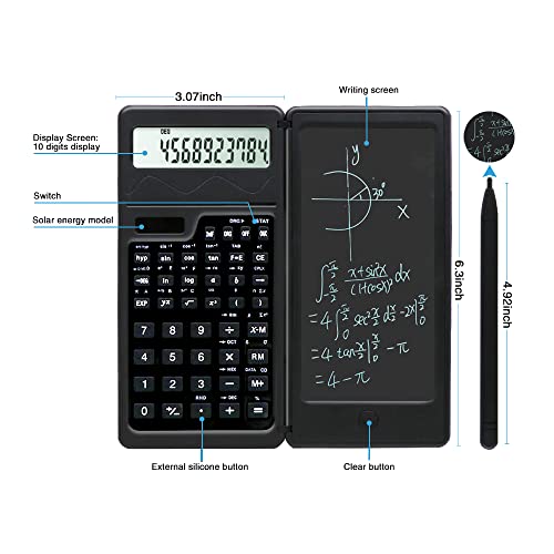 LveSunny Solar Scientific Calculator for Students, 10-Digit Large Screen - color: solar
