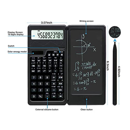 LveSunny Solar Scientific Calculator for Students, 10-Digit Large Screen - color: solar