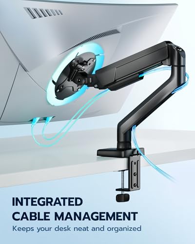 ARES WING 17-40 Inch Heavy Duty Monitor Arm, Black - color: Black, style: Non USB